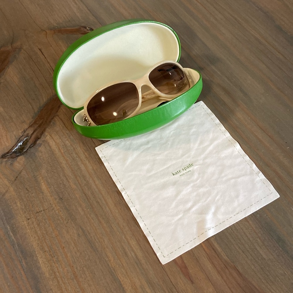 Kate Spade ESTHER/S Sunglasses Ivory with Brown Gradient